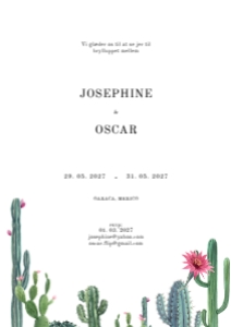 Josephine & Oscar Bryllup design preview