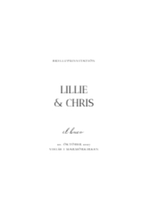Lillie & Chris Bryllup design preview