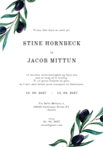 Stine & Jacob Bryllup design preview