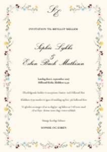 Sophie & Esben Bryllup design preview