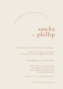 Sascha & Phillip Bryllup design preview