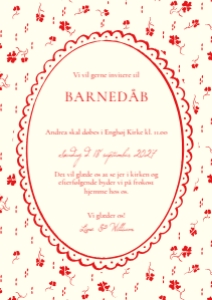 Andrea Barnedåbsinvitation: Andrea Barnedåb Invitation