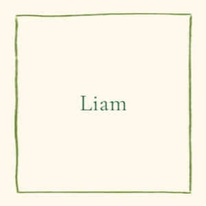 Liam Konfirmation Bordkort design preview