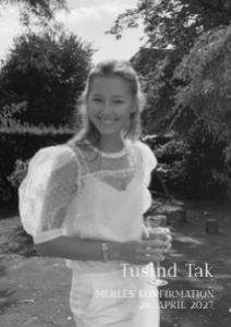 Merle Konfirmation Takkekort design preview
