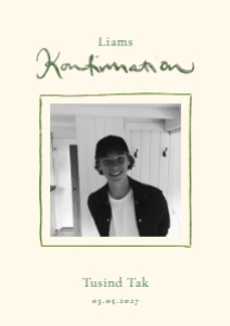 Liam Konfirmation Takkekort design preview