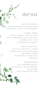 Merle Konfirmation Menukort design preview