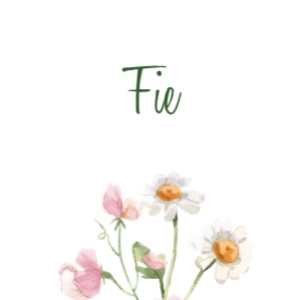 Fie Konfirmation Bordkort design preview
