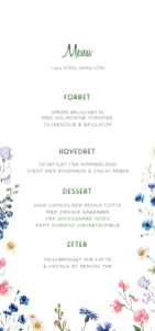 Fie Konfirmation Menukort design preview