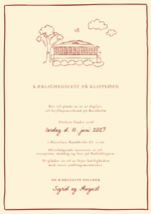 Halleklippen Bryllup Invitation design preview