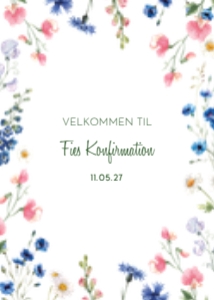 Fie Konfirmation Velkomstskilt design preview