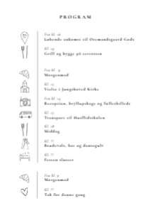 Oremandsgaard Bryllup Program design preview