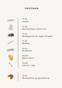 Søs & Frederik Program design preview