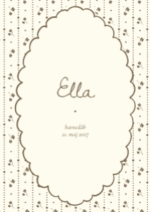 Ella Barnedåbsinvitation design preview