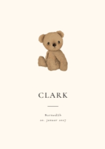 Clark Barnedåbsinvitation: Clark Barnedåb Digital / Print Selv