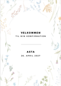 Asta_konfirmation_velkomstskilte design preview