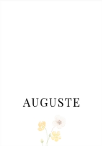 Auguste Konfirmation Bordkort design preview