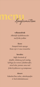 Emelie Konfirmation Menukort design preview