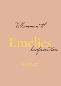 Emelie Konfirmation Velkomstskilt design preview