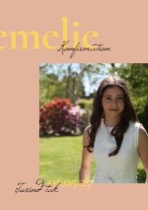 Emelie Konfirmation Takkekort design preview