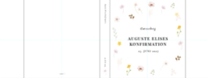 Auguste Konfirmation Bogomslag design preview