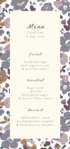 Cathrine konfirmation menukort design preview