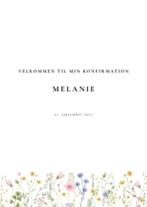 Melanie Konfirmation Velkomstskilt design preview