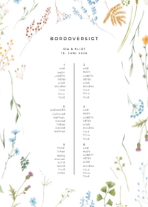 Ida & Elliot Bryllup Bordoversigt design preview