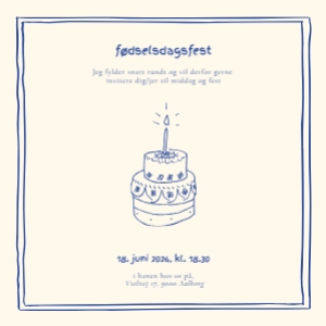 Veronika Fødselsdag design preview