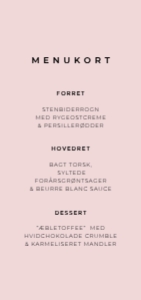 Elly Konfirmation Menukort design preview