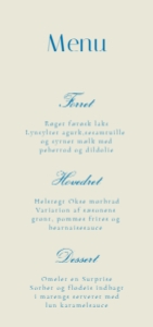 Max Slynge Konfirmation Menukort design preview