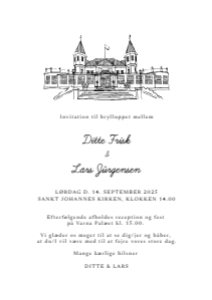 Varna Palæet Bryllupsinvitation design preview