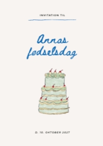 Anna Fødselsdag Invitation design preview