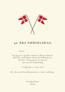 Hanne Fødselsdag Invitation design preview