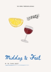 Mette Fødselsdag Invitation design preview