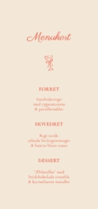 Ellinor Konfirmation Menukort design preview