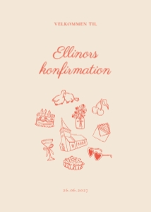 Ellinor Konfirmation Velkomstskilt design preview