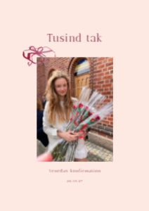 Veneda Konfirmation Takkekort design preview