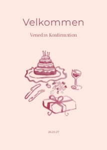 Veneda Konfirmation Velkomstskilt design preview