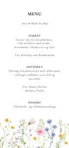 Asta & Mads menukort design preview