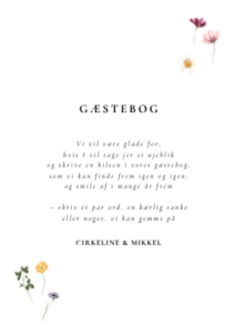 Cirkeline & Mikkel Bryllup Gæstebogsskilt design preview