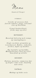 Sølyst Bryllup Menukort design preview