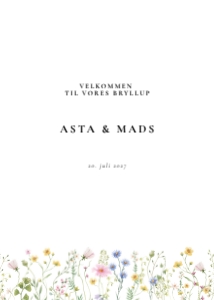 Asta & Mads Bryllup Velkomstskilt design preview