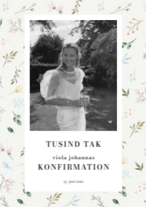 Viola Johanna Konfirmation Takkekort design preview