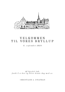 Holckenhavn Bryllup Velkomstskilt design preview
