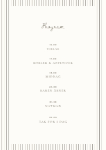Alberte & Nicholas Bryllup Program design preview