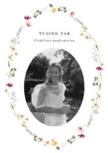Cirkeline Konfirmation Takkekort design preview
