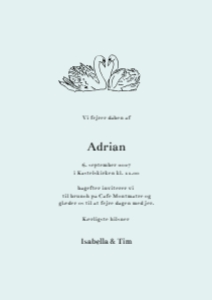Adrian Barnedåb Invitation: Adrian barnedåb Invitation