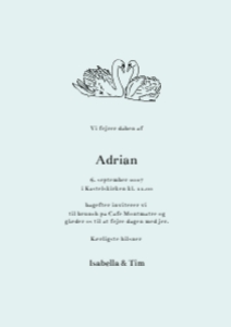 Adrian barnedåb Invitation design preview
