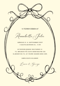 Annabelle Barnedåb Invitation: Annabella Jolie Barnedåb Invitation