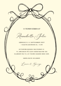 Annabella Jolie Barnedåb Invitation design preview